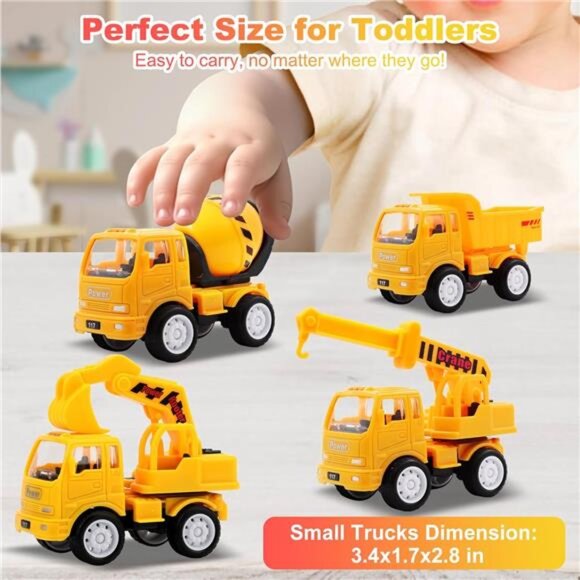 Construction Truck Toddler Toys Car:Toy for 3 4 Year Old Boy 5 in 1 Carrier Toys - Picture 2 of 7